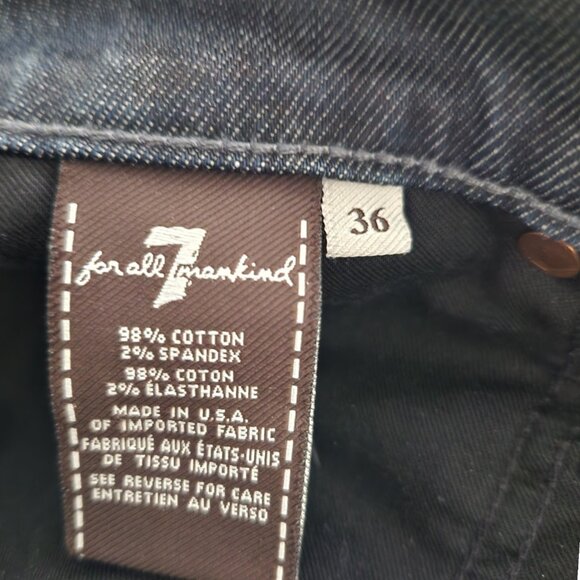 7 For All Mankind Men's Rhigby Button Fly Blue Denim Jeans Size 36 - Picture 13 of 14